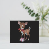 レトロヴィンテージトナディアピンククリスマスベビーシカ シーズンポストカード (スタンド正面)