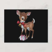 レトロヴィンテージトナディアピンククリスマスベビーシカ シーズンポストカード (正面)