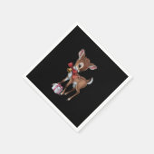 レトロヴィンテージトナディアピンククリスマスベビーシカ スタンダードカクテルナプキン (角)