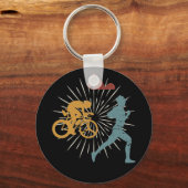 レトロヴィンテージトライアスロン キーホルダー (正面)