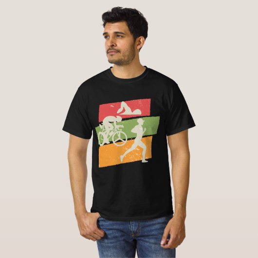 レトロヴィンテージトライアスロン Tシャツ (正面フル)