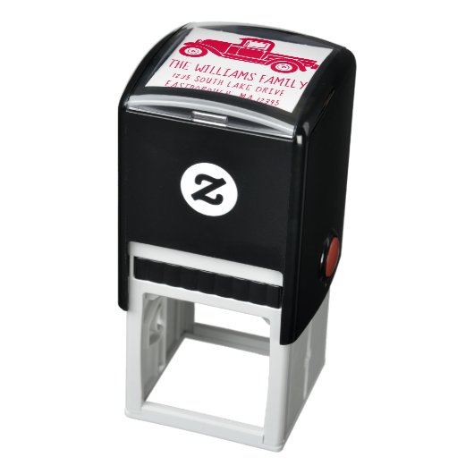 レトロヴィンテージトラックファミリーカスタム差出人住所 セルフインキングスタンプ (商品)