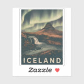 レトロヴィンテージトラベルアイスランドノーザンライト シール (シート)