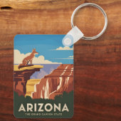 レトロヴィンテージトラベルアリゾナグランドキャニオン キーホルダー (裏面)