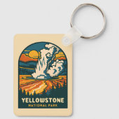 レトロヴィンテージトラベルイエローストーン国立公園 キーホルダー (裏面)