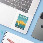 レトロヴィンテージトラベルエジプトピラミッドナイルリバー シール (ノートパソコンとiPhone)