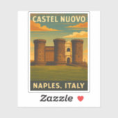 レトロヴィンテージトラベルカステルヌオヴォナポリ シール (シート)