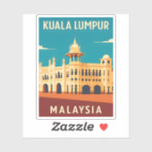 レトロヴィンテージトラベルクアラルンプールマレーシア シール (シート)
