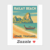 レトロヴィンテージトラベルクラビタイランドレールビーチ シール (シート)