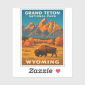 レトロヴィンテージトラベルグランドテトンナショナルパーク シール (シート)