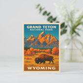 レトロヴィンテージトラベルグランドテトンナショナルパーク ポストカード (スタンド正面)