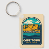レトロヴィンテージトラベルケープタウン南アフリカ キーホルダー (正面)