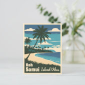 レトロヴィンテージトラベルコサムイタイランドシーサイド ポストカード (スタンド正面)