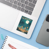 レトロヴィンテージトラベルコパンガンフルムーンパーティー シール (ノートパソコンとiPhone)