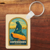 レトロヴィンテージトラベルコペンハーゲンデンマークマーメイド キーホルダー (裏面)