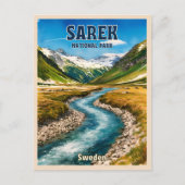レトロヴィンテージトラベルサレクナショナルパークスウェーデン ポストカード (正面)