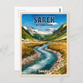 レトロヴィンテージトラベルサレクナショナルパークスウェーデン ポストカード (正面/裏面)