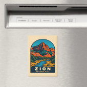 レトロヴィンテージトラベルジオンユタ国立公園 マグネット (インサイチュ (食洗機))