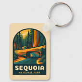 レトロヴィンテージトラベルセコイア国立公園自然 キーホルダー (裏面)
