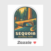 レトロヴィンテージトラベルセコイア国立公園自然 シール (シート)