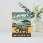 レトロヴィンテージトラベルセレンゲティナショナルパーク ポストカード (スタンド正面)