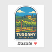 レトロヴィンテージトラベルタスカニーイタリアヴィンヤード シール (シート)
