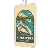 レトロヴィンテージトラベルナイアガラ秋ニューヨーク カーエアーフレッシュナー (左)