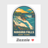 レトロヴィンテージトラベルナイアガラ秋ニューヨーク シール (シート)