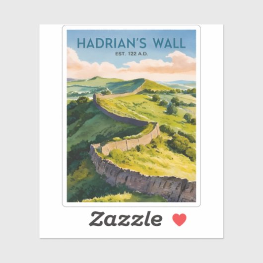 レトロヴィンテージトラベルハドリアンズウォールイングランド シール (シート)