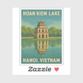 レトロヴィンテージトラベルハノイベトナムホアンキエムレイク シール (シート)