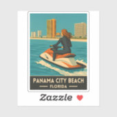 レトロヴィンテージトラベルパナマシティビーチフロリダ シール (シート)