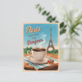 レトロヴィンテージトラベルパリフランスエッフェルタワー ポストカード (スタンド正面)