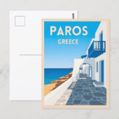レトロヴィンテージトラベルパロスペリギアイランドシーサイド ポストカード (正面/裏面)