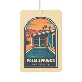レトロヴィンテージトラベルパーム春カリフォルニア カーエアーフレッシュナー