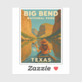 レトロヴィンテージトラベルビッグベンド国立公園テキサス州 シール (シート)