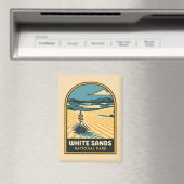 レトロヴィンテージトラベルホワイトサンズナショナルパーク マグネット (インサイチュ (食洗機))