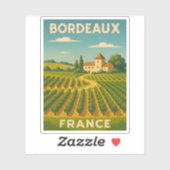 レトロヴィンテージトラベルボルドーフランスヴィネヤード シール (シート)