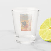 レトロヴィンテージトラベルマドリードスペインブルファイト ショットグラス (裏面)