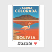 レトロヴィンテージトラベルラグーナコロラダボリビア シール (シート)
