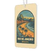 レトロヴィンテージトラベルリオデジャネイロブラジルビーチ カーエアーフレッシュナー (左)