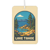 レトロヴィンテージトラベルレイクタホカリフォルニアシーニック カーエアーフレッシュナー (正面)