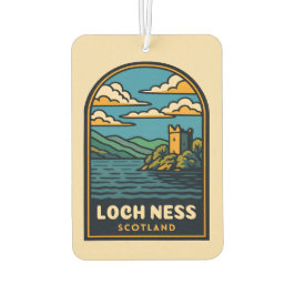 レトロヴィンテージトラベルロックネススコットランドキャッスル カーエアーフレッシュナー