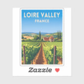 レトロヴィンテージトラベルロワレバレーフランスヴィネヤード シール (シート)