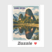 レトロヴィンテージトラベルヴァンヴィエンラオス シール (シート)