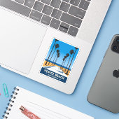 レトロヴィンテージトラベルヴェニスビーチカリフォルニアコースト シール (ノートパソコンとiPhone)