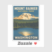 レトロヴィンテージトラベル山レイニアナショナルパーク シール (シート)