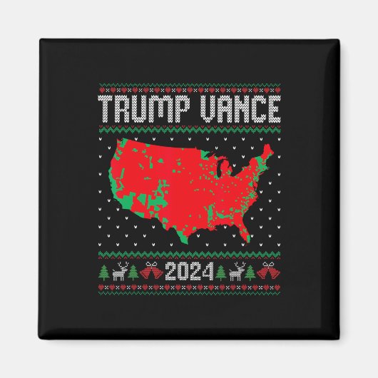 レトロヴィンテージトランプヴァンス2024選挙マップベット マグネット (正面)