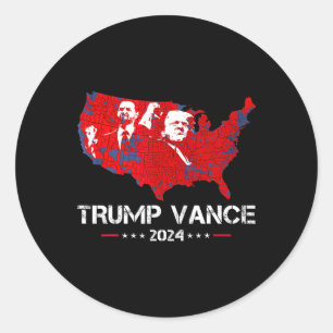 レトロヴィンテージトランプVance 2024我々人々選 ラウンドシール