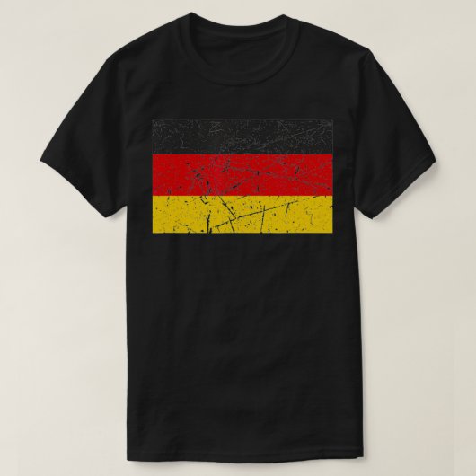 レトロヴィンテージドイツ国旗 Tシャツ (デザイン正面)