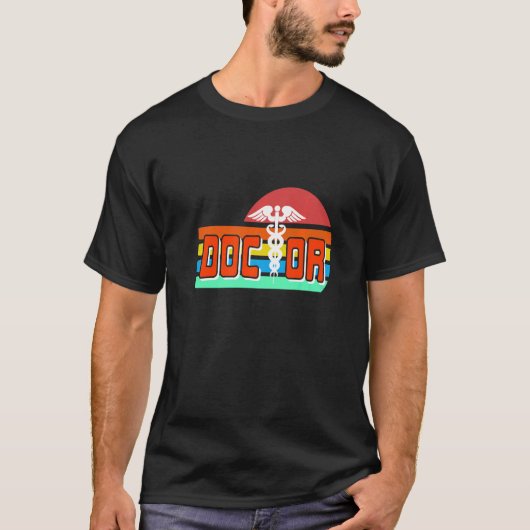 レトロヴィンテージドクターデザイン素晴らしあり Tシャツ (正面)